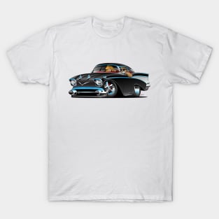 Classic hot rod fifties muscle car with cool couple cartoon T-Shirt